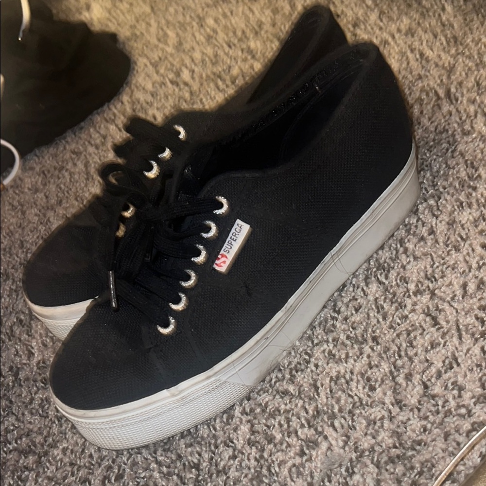 Superga Women's Black Sneakers